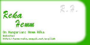 reka hemm business card